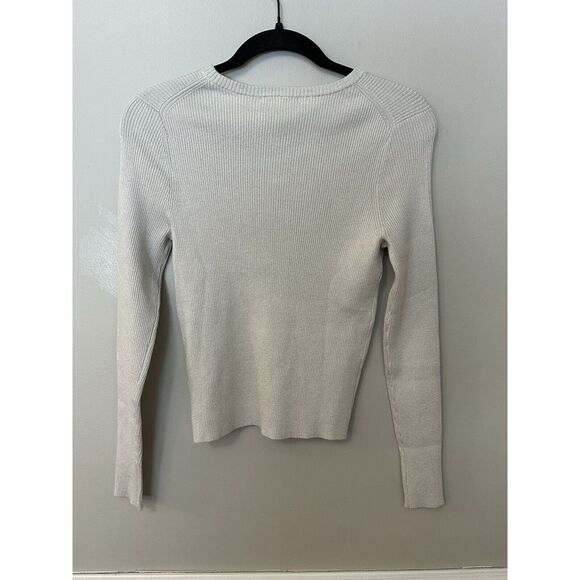 Splendid Peyton Lurex Key Hole Sweater Sparkly Size Small - Picture 8 of 8